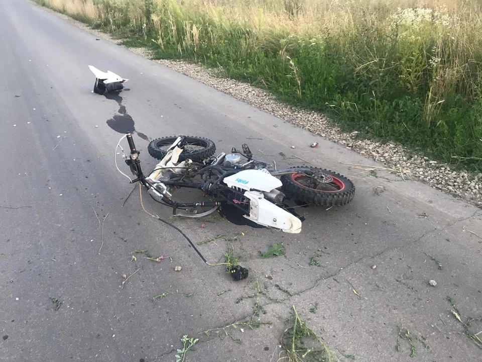В Орловской области подросток-мотоциклист врезался в «ВАЗ». Фото Госавтоинспекции Орловской области