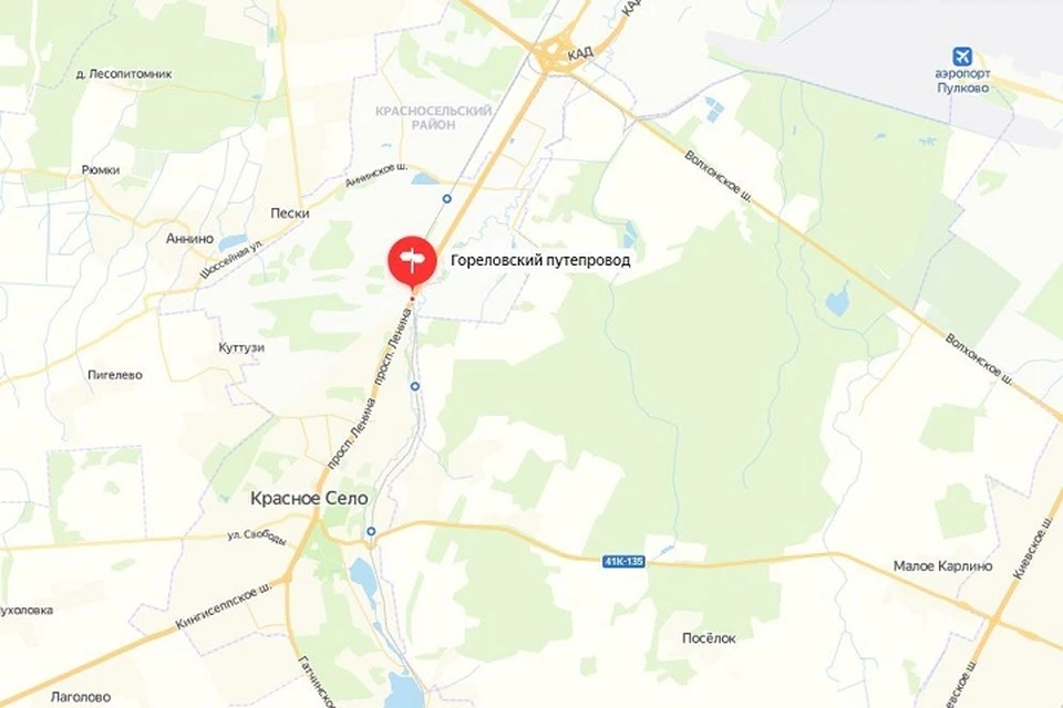 Гореловский путепровод откроют после трехлетней реконструкции Фото: Яндекс. Карты