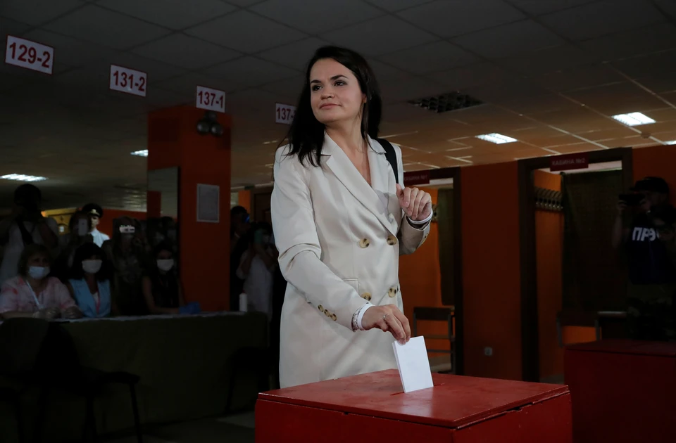 Светлана Тихановская проголосовала на выборах президента Беларуси