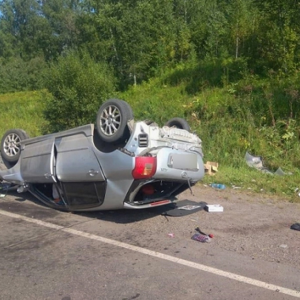 Водитель на краденой машине попал в ДТП в Кузбассе и спрятался в кустах -  KP.RU