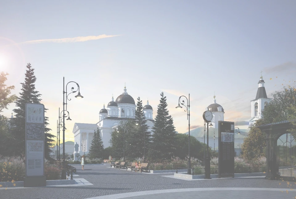 К 2021 году реконструируют Соборную площадь в Арзамасе. Фото: АНО «Управляющая компания по развитию Саровско-Дивеевского кластера».