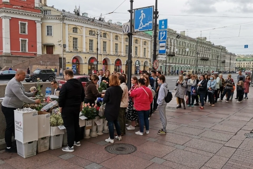 Цветочная лихорадка началась в Санкт-Петербурге за день до 1 сентября.