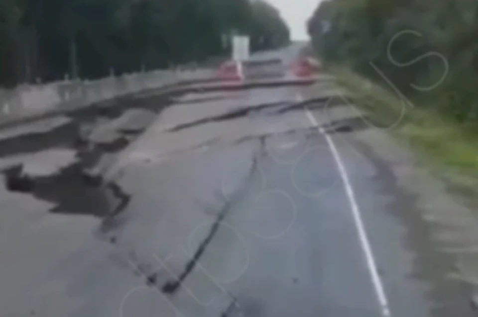 Видео с проваленной трассой «Байкал» было снято до землетрясения. Фото: "Инцидент Иркутск"