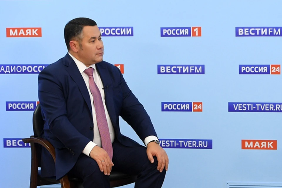В прямом эфире Игорь Руденя рассказал, каким может стать тверской трамвай Фото: ПТО
