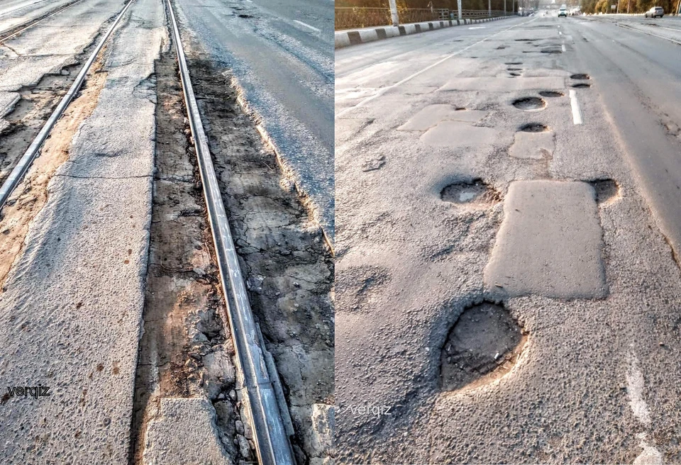 Самарец выложил в соцсети "свежие" фотографии путепровода на пр.Кирова. Фото: twitter.com/verqiz