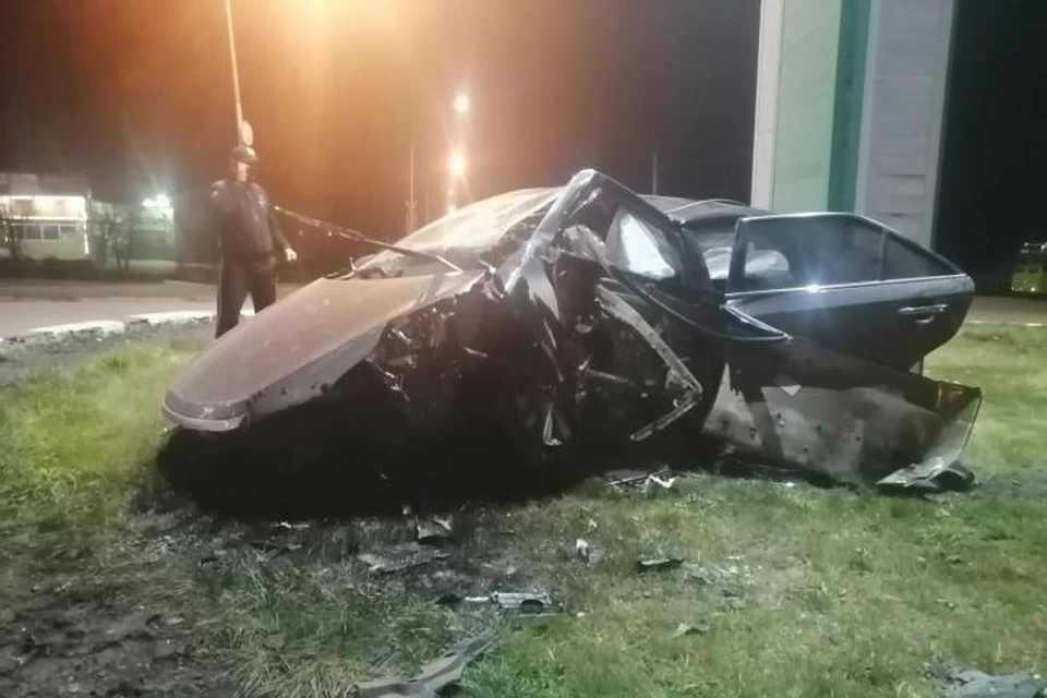 Водитель без прав и его пассажир погибли в ДТП в Кузбассе. ФОТО: областная Госавтоинспекция.