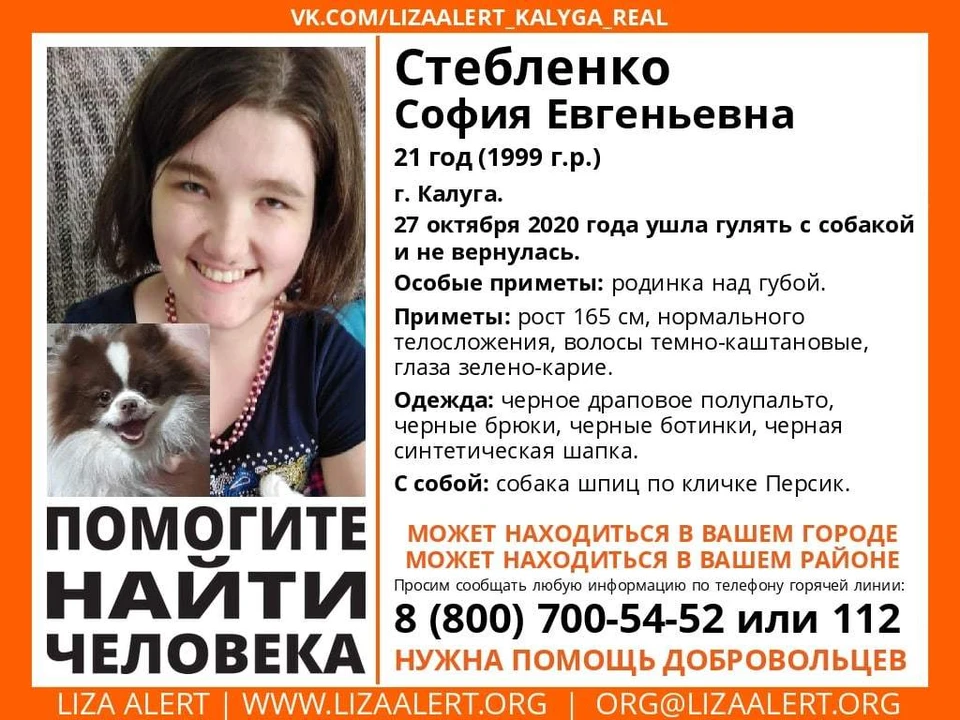 Калужан просят помочь в поиске