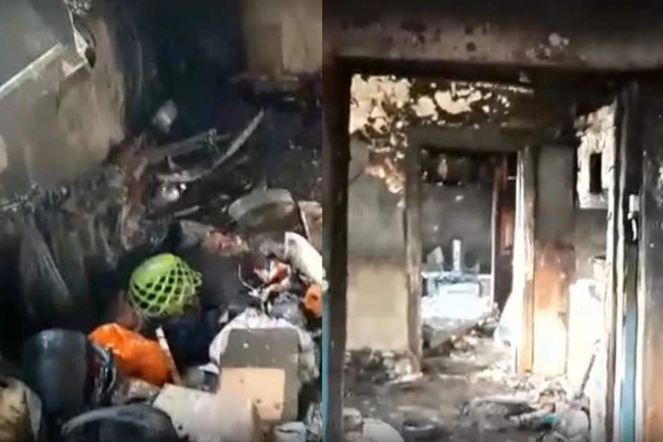 Появились фото и видео с места пожара в Каргате 5 ноября 2020. Фото: кадр из видео