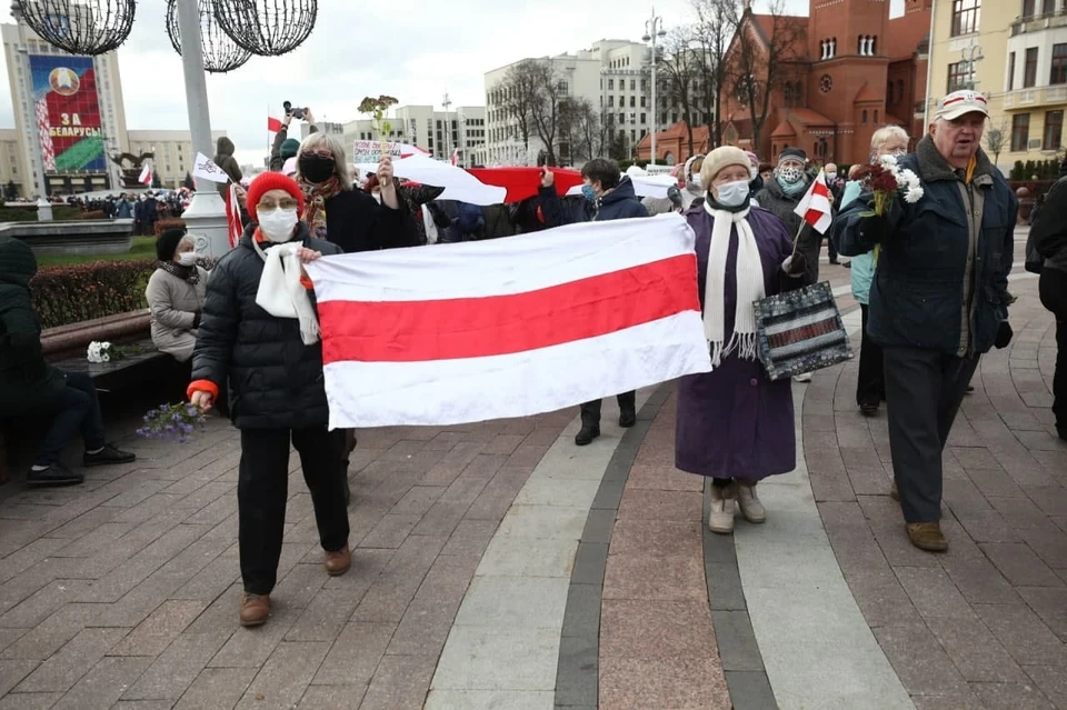 Участники акции оппозиции в Минске. Фото: Иван ИВАНОВ