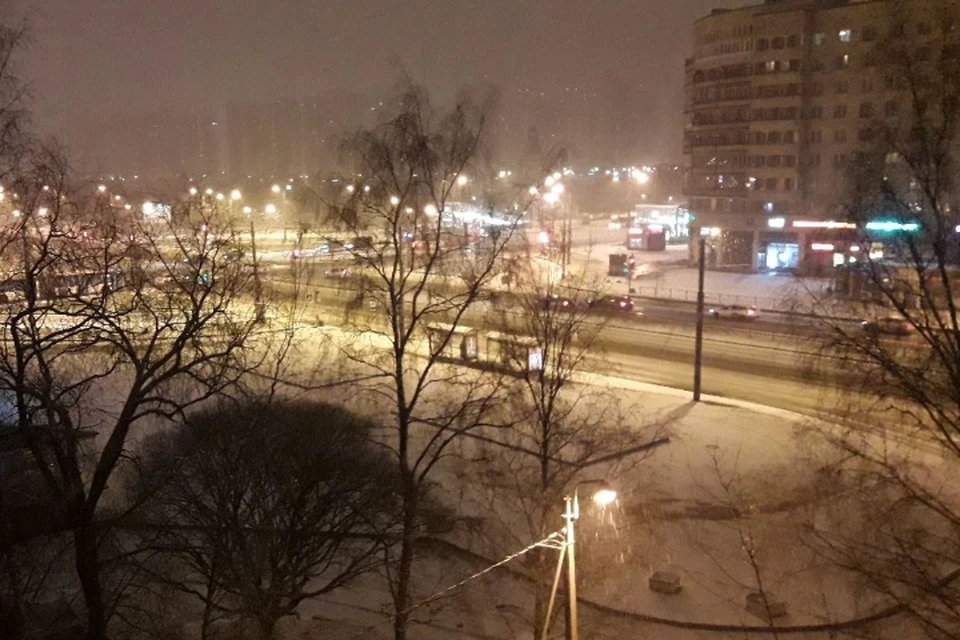 Снегопад пришел в Санкт-Петербург в ночь на 26 ноября, но осадки задержатся ненадолго.