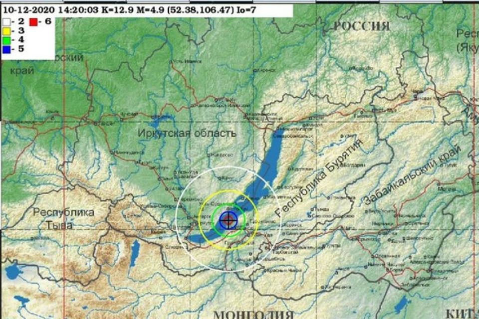 Повторное землетрясение в Иркутске 10 декабря 2020: эксперты не исключают еще один толчок. Фото: Байкальский филиал Единой геофизической службы РАН.