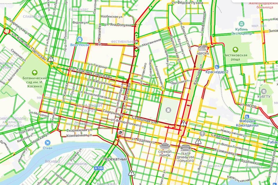 Карта пробок краснодара
