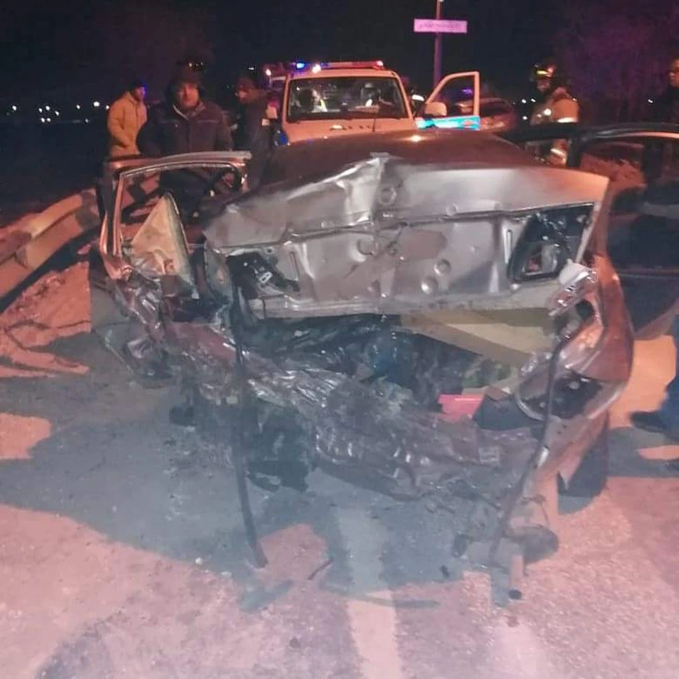 Пьяный водитель иномарки на большой скорости врезался в другой автомобиль. Фото: Поисково-спасательная служба Челябинской области