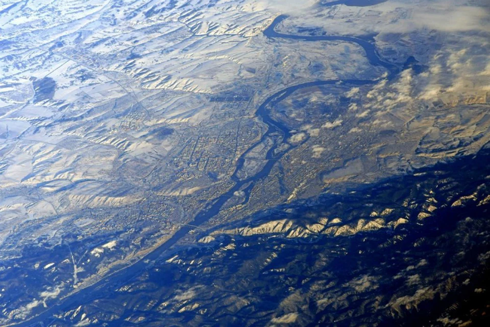 Красноярск сфотографировали из космоса и выложили снимок в соцсеть ФОТО: аккаунт в Instagram Сергея Кудь-Сверчкова