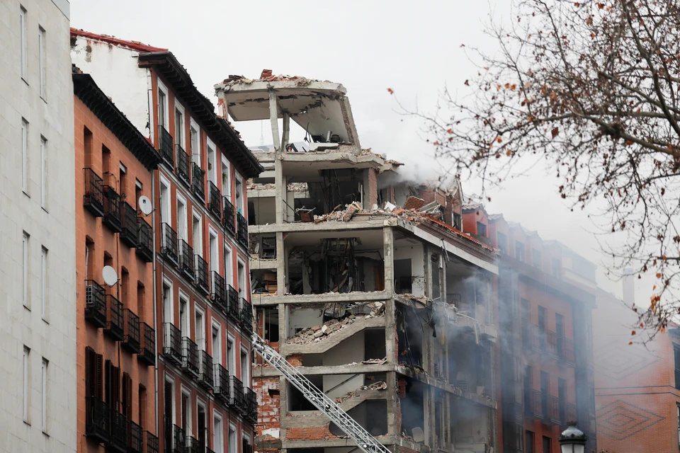 Видео взрыва в центре Мадрида появились в сети