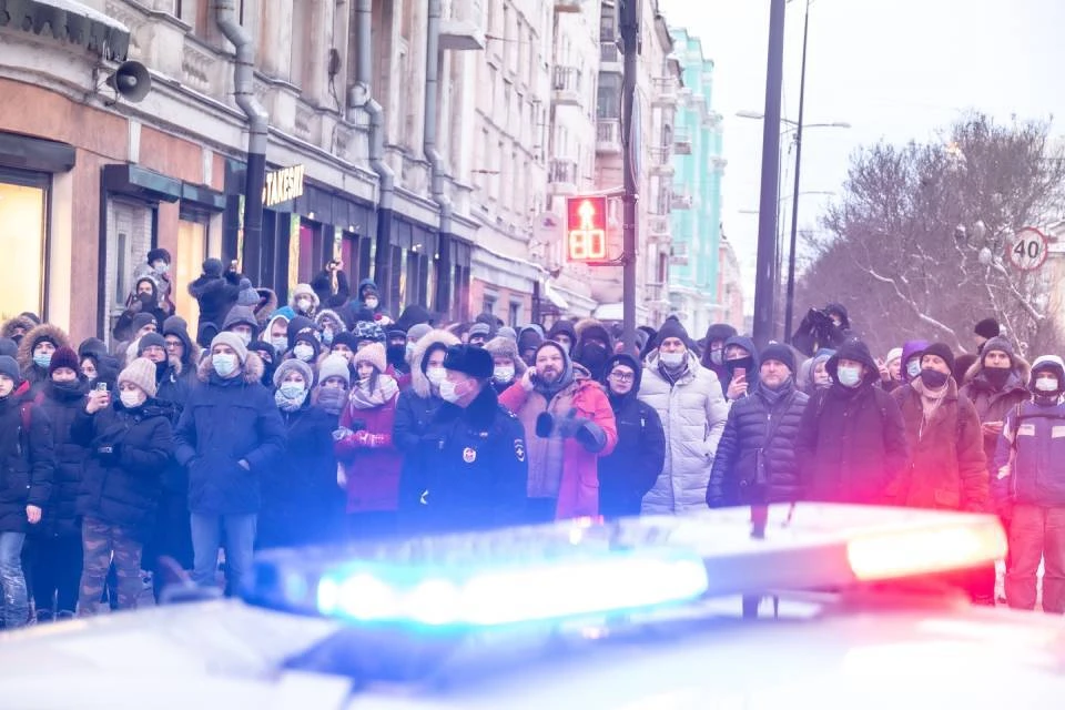 В центре Мурманска прошел несанкционированный митинг.