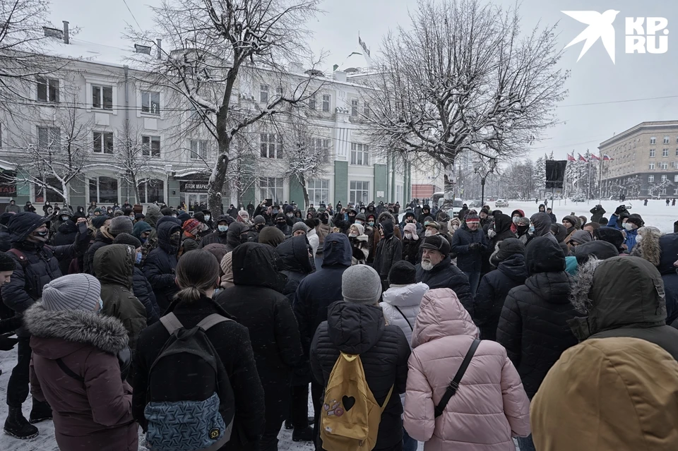 Несанкционированный митинг 31 января в Орле