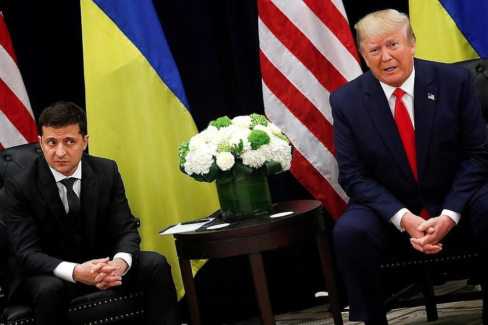 Президент Украины Владимир Зеленский на встрече с Дональдом Трампом