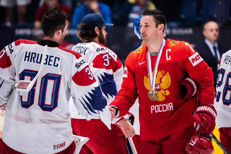 На последнем на данный момент ЧМ по хоккею сборная России весной 2019 года заняла 3-е место.