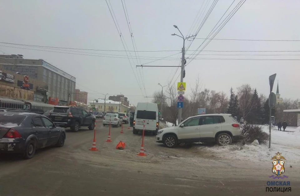 Авария произошла в центре города.