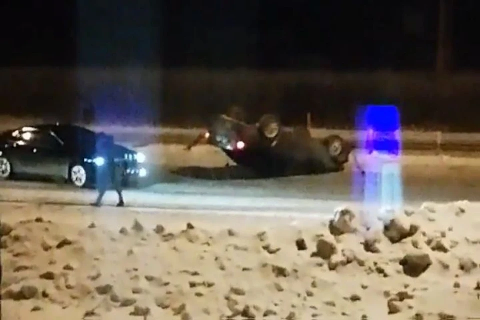 Водитель фуры с места аварии уехал. Скриншот с видео Анастасии Чекиной, ВКонтакте