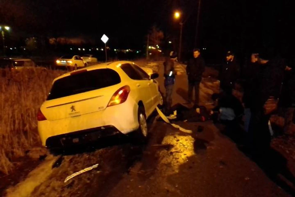 В Петербурге водитель "Пежо" сбил пешехода и сбежал с места ДТП