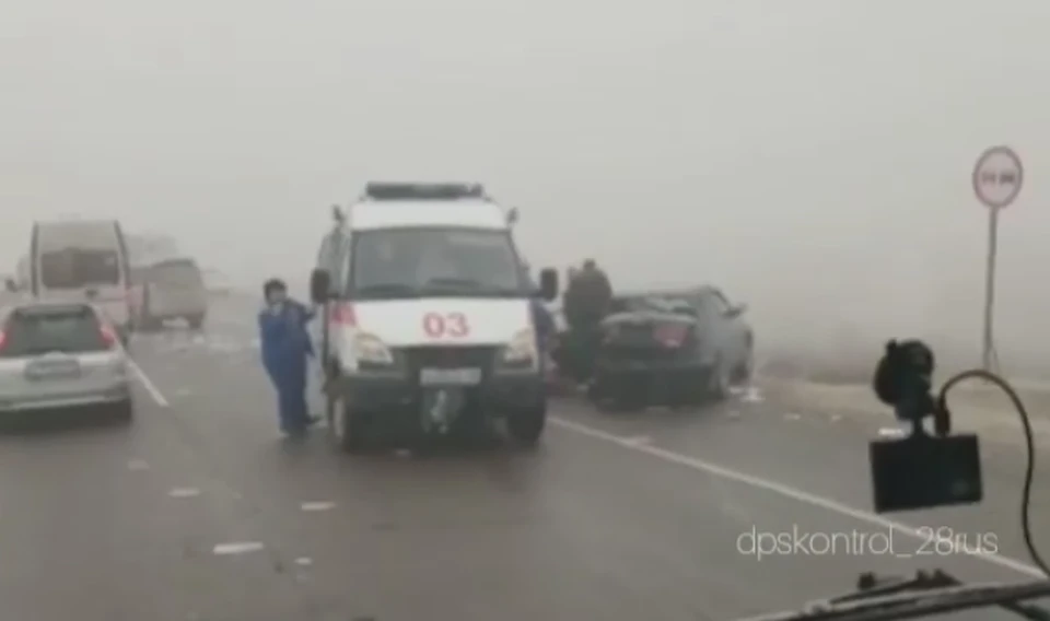 Туман и гололедица сделали опасным движение по амурским дорогам. Фото: instagram.com/dpskontrol_28rus/