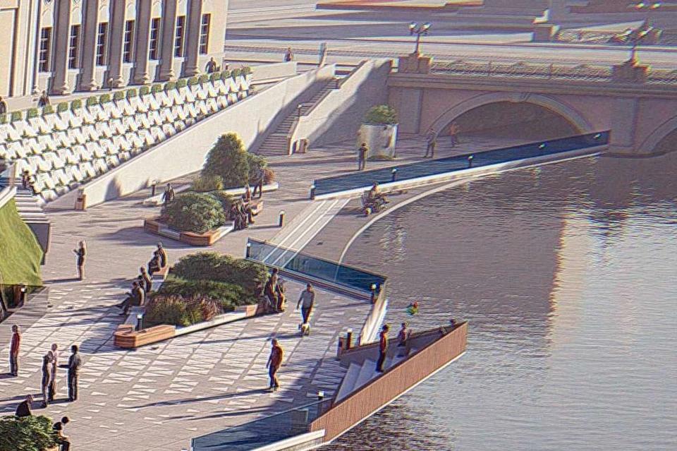 Переход под мостом можно увидеть в старом проекте, который разрабатывал архитектор Сергей Шумаков