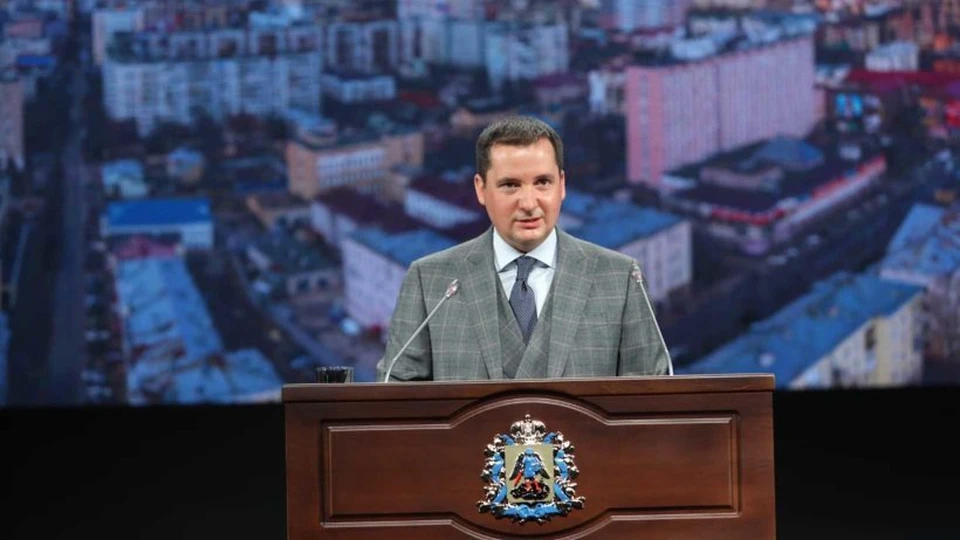 Губернатор Александр Цыбульский выступил с ежегодным Посланием к областному Собранию депутатов. Фото: пресс-служба Губернатора и Правительства Архангельской области/Иван Малыгин.