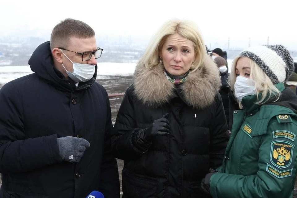 На закрытой свалке в Челябинске Виктория Абрамченко побывала в феврале. Фото: gubernator74.ru