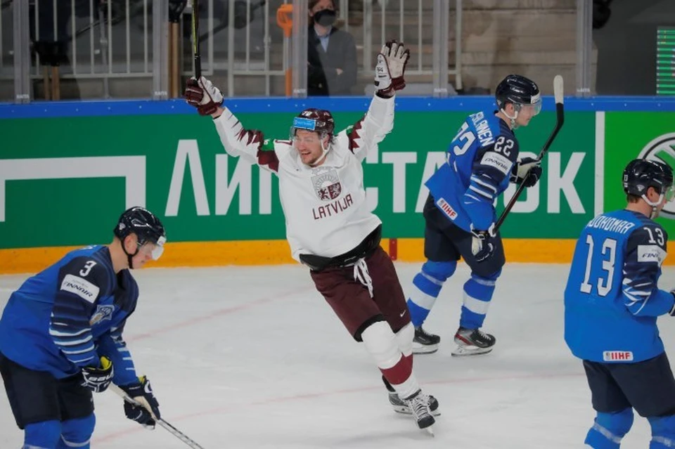 Сборная Финляндии со счетом 3:2 в овертайме победила команду Латвии