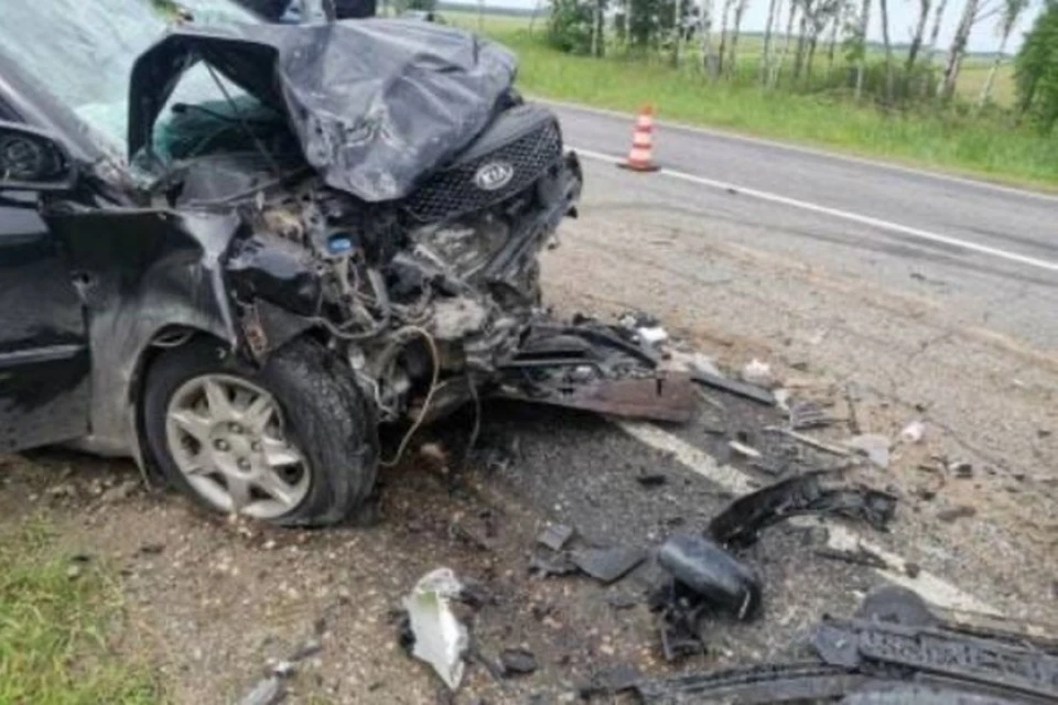 В Климовском районе в ДТП погиб человек и ранены дети. Фото: УГИБДД УМВД по Брянской области.
