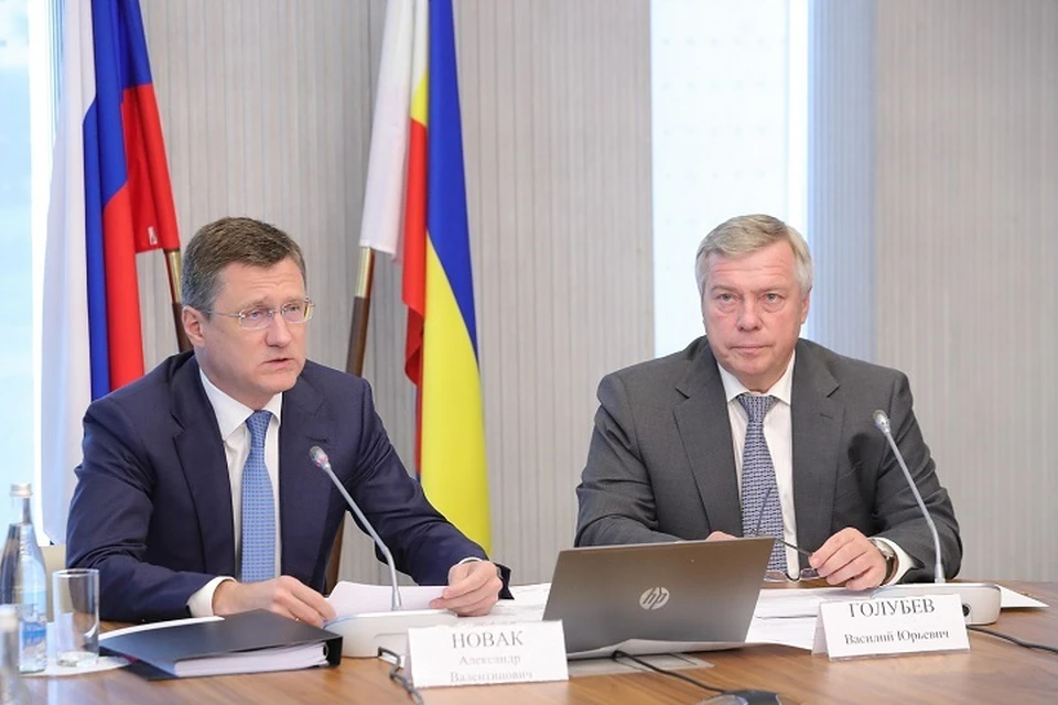 Александр Новак и Василий Голубев обсудили планы по газификации Ростовской области Фото: сайт правительства РО