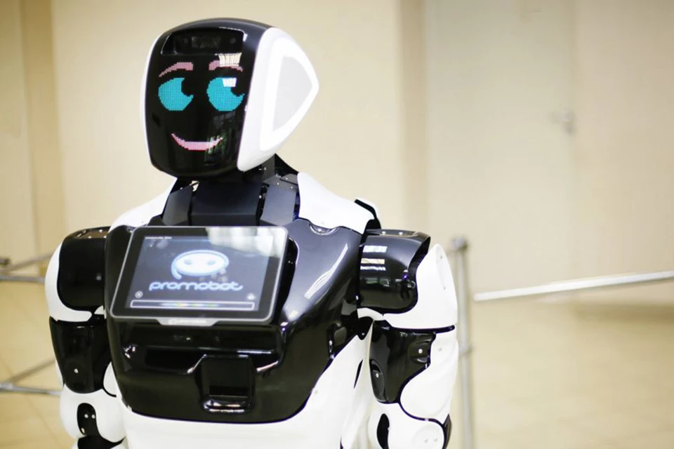 В ОАЭ российского робота планируют использовать для поддержания порядка на территориях крупнейших торговых центров. Фото: promo-bot.ru