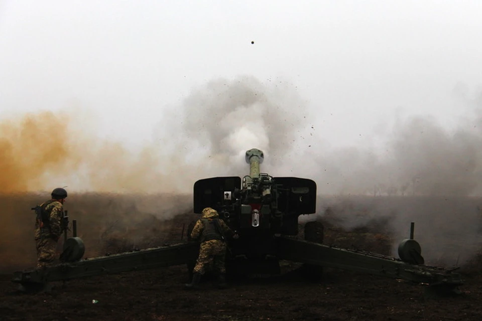 Огонь по Донецку велся из пушек. Фото: Пресс-центр штаба ООС
