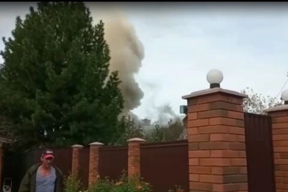 Площадь возгорания составила 75 квадратных метров. Фото: скриншот из видео.