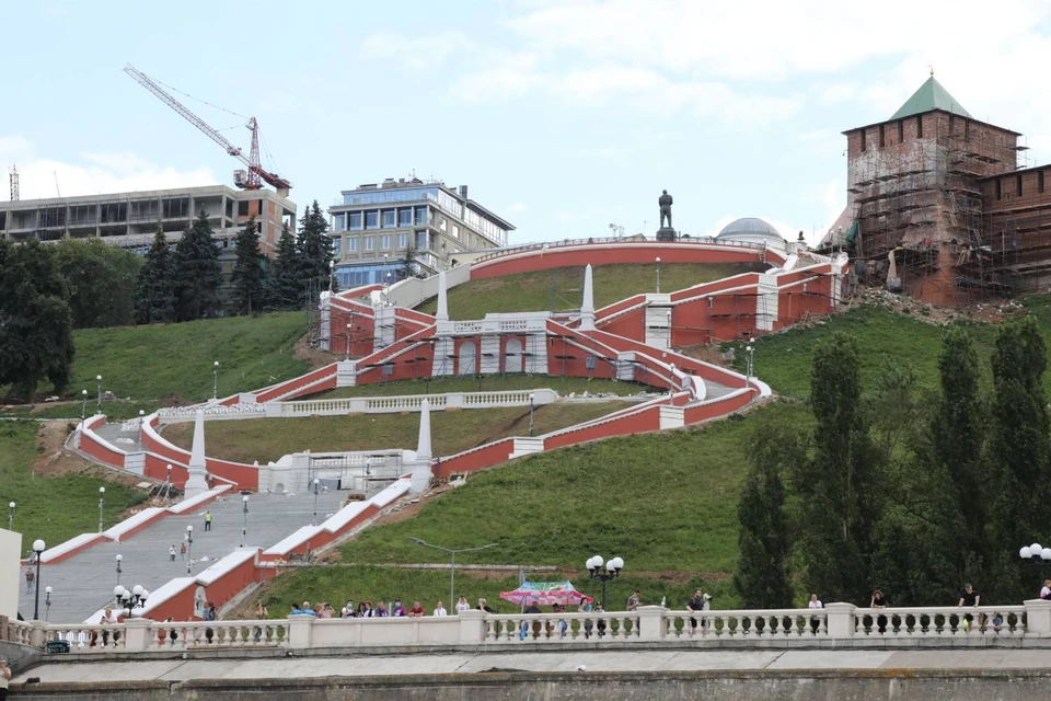 Знаменитая восьмерка на откосе – визитная карточка Нижнего Новгорода. Фото: Александр Воложанин.
