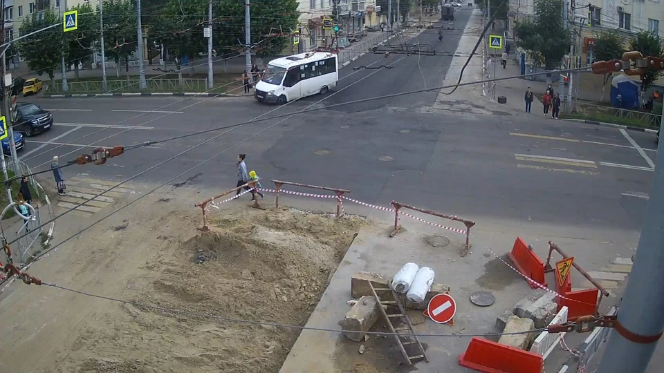 Перекресток улиц Новой и Циолковского утром 10 сентября. Источник: ryazan.camera