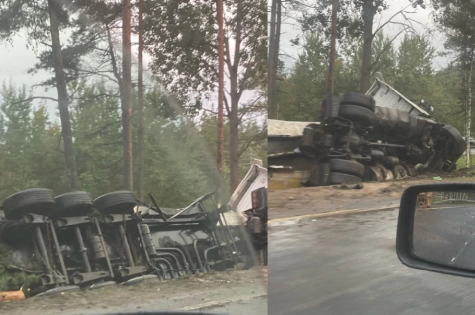 Большая пробка из-за аварии на Мурманском шоссе. Фото: группа «ДТП и ЧП в Санкт-Петербурге» Вконтакте