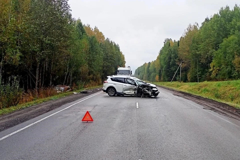 Авария произошла 14 сентября на 708 км федеральной автодороги «Кострома-Шарья-Киров-Пермь». Фото: vk.com/gibdd43