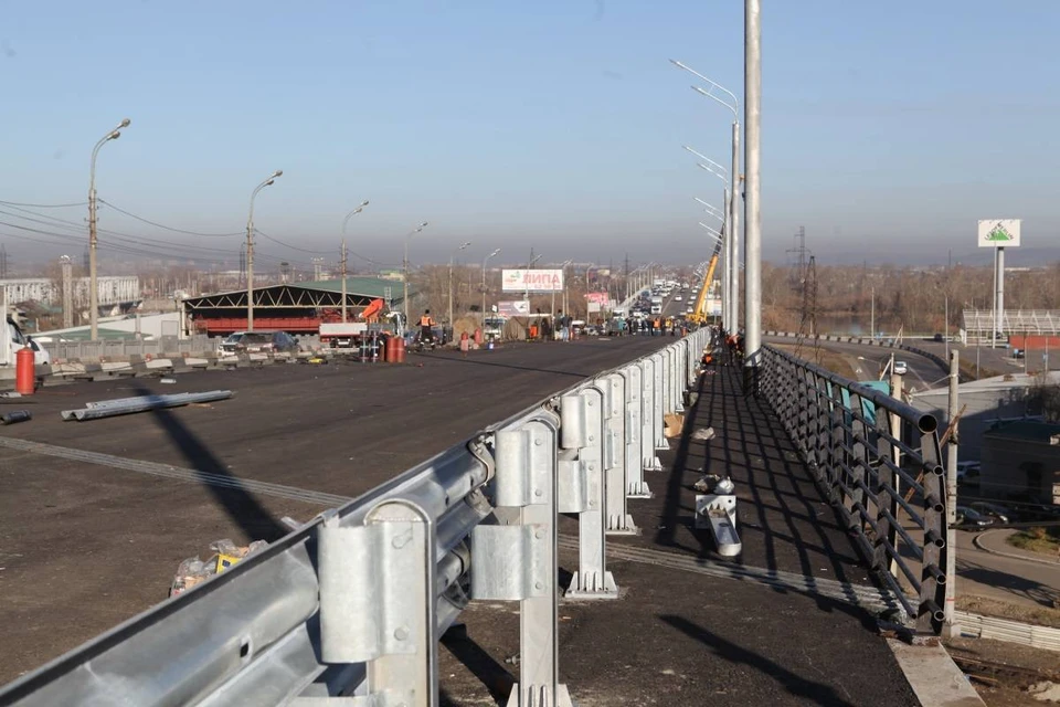 Движение по путепроводу на улице Джамбула запустят 30 октября в Иркутске. Фото: администрация Иркутска