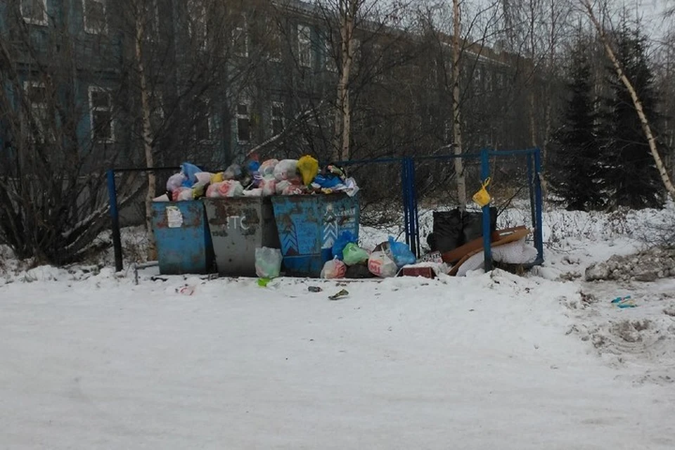 Фото: паблик "Подслушано в Салехарде". Контейнерная площадка по ул. Броднева.