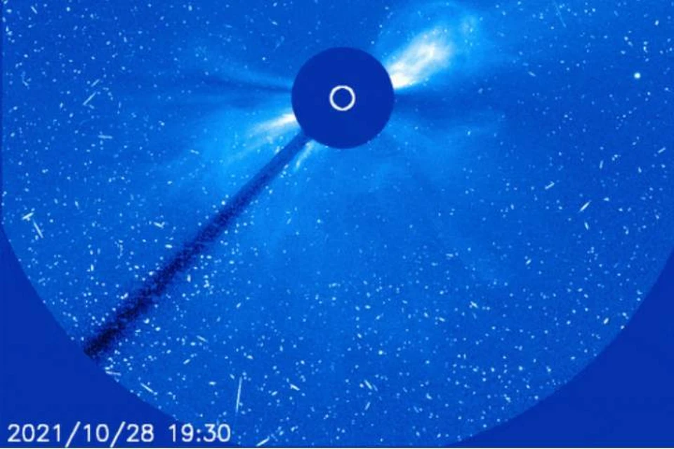 Так выглядели вспышке с борта обсерватории SOHO.