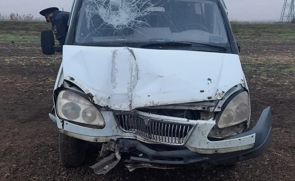 ГАЗель съехала с дороги в Славянском районе Кубани Фото: пресс-служба ГИБДД по Краснодарскому краю