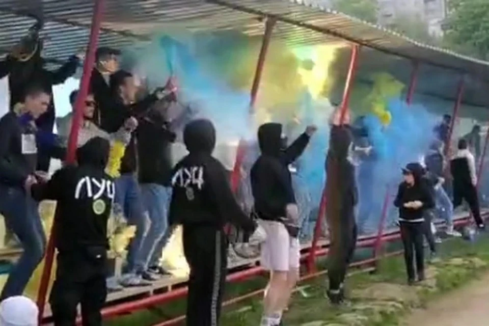 Инцидент произошел на стадионе «Энергия». Фото: скрин из видео.