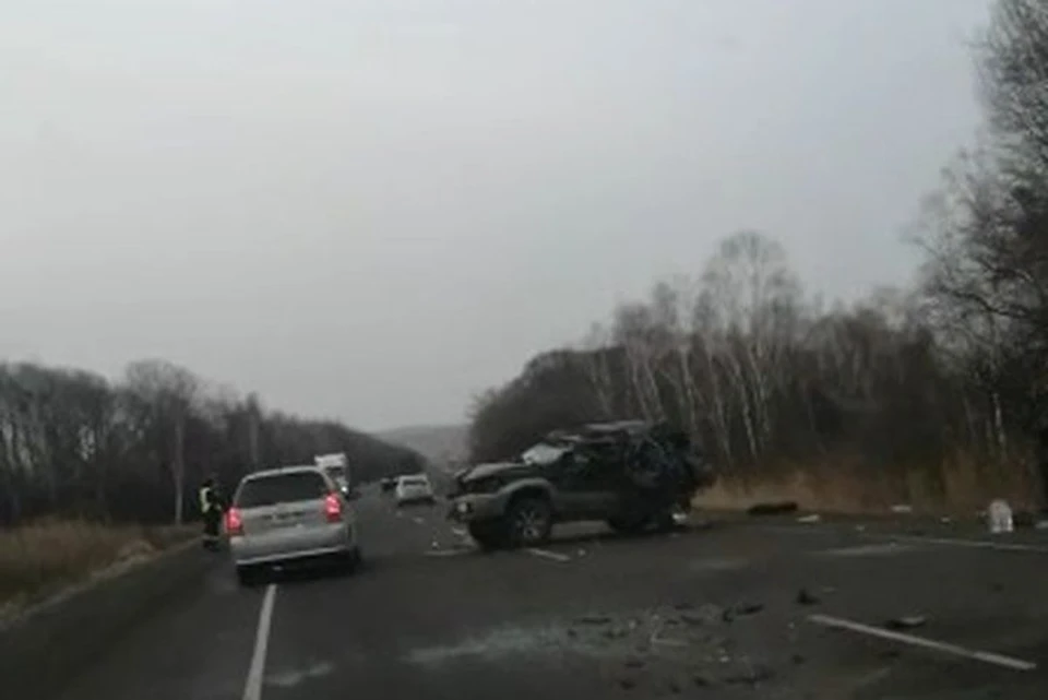 Авария на приморской трассе.