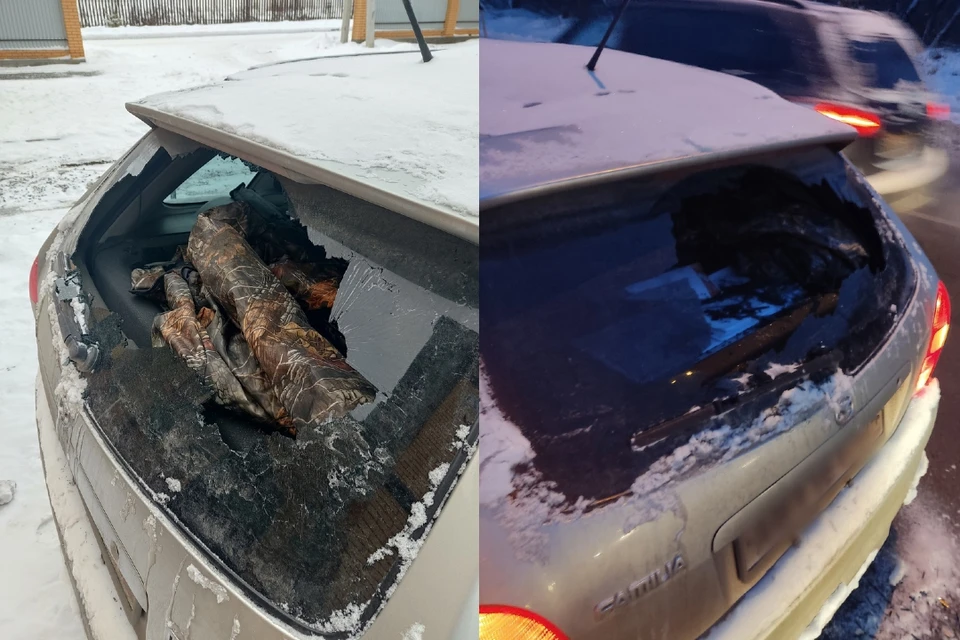 Таксист разбил водителю стекло. Фото: группа "Типичная Затулинка" "ВКонтакте"