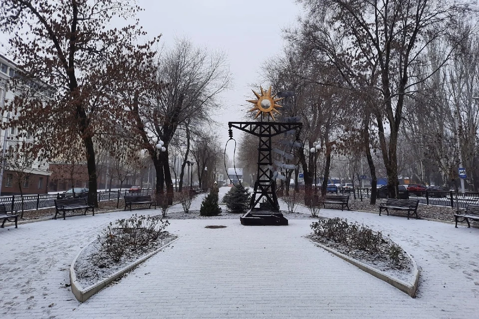 В Донецке 26 ноября выпал первый снег