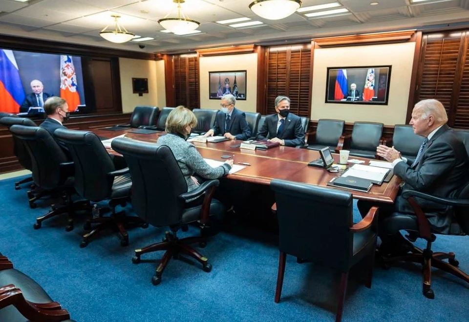 Так выглядели переговоры с американской стороны. Фото: The White House