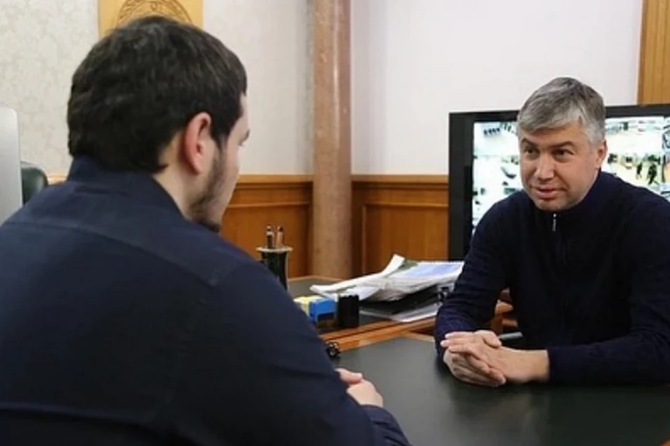 Алексей Логвиненко встретился с мэром Хас-Магомед Кадыровым. Фото: страница в Instagram сити-менеджера